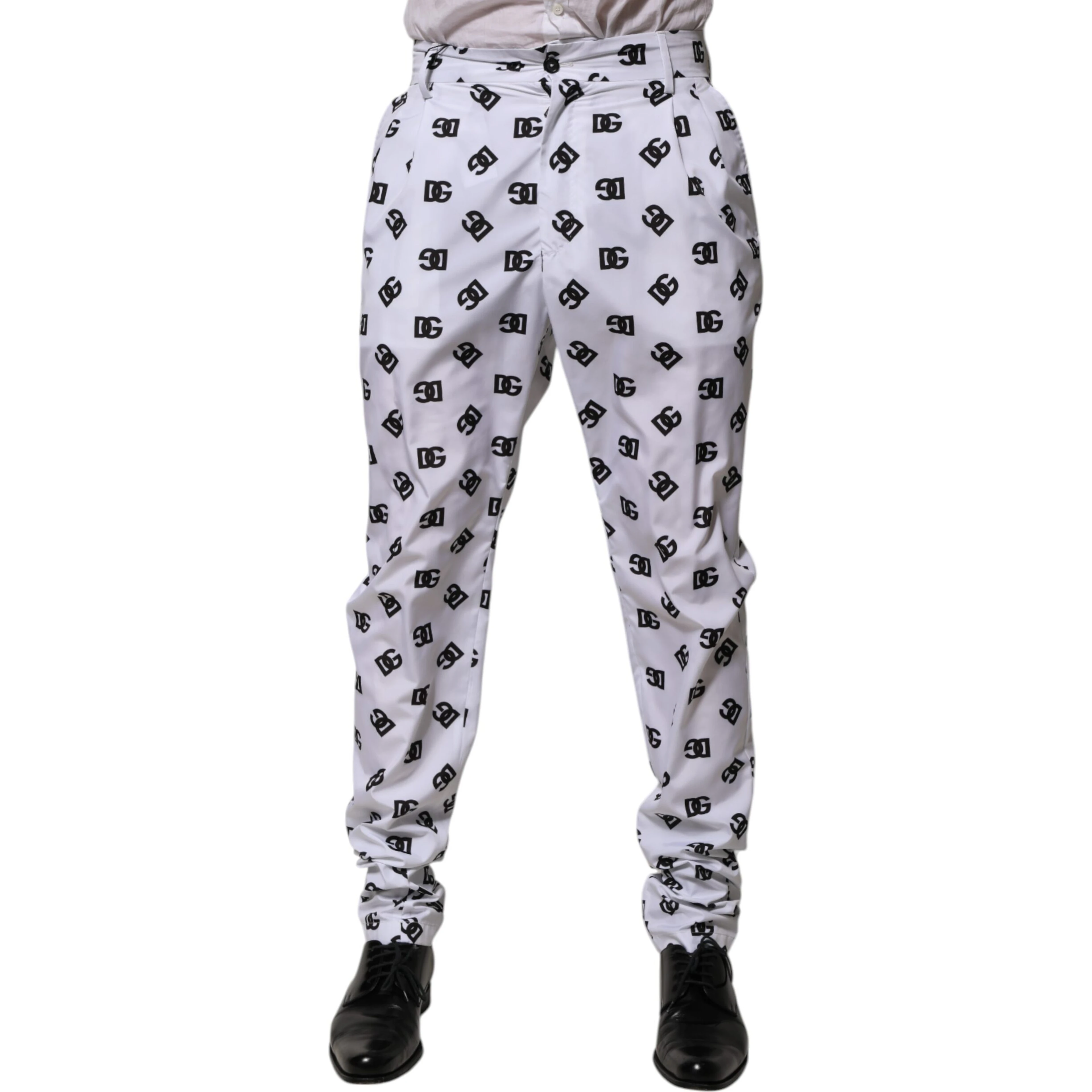 White Logo Cotton Skinny Denim Trouser Pants