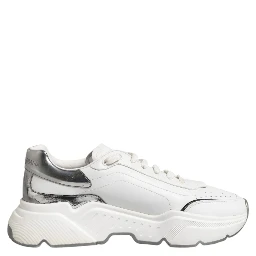 White Daymaster Leather Low Top Sneakers Shoes