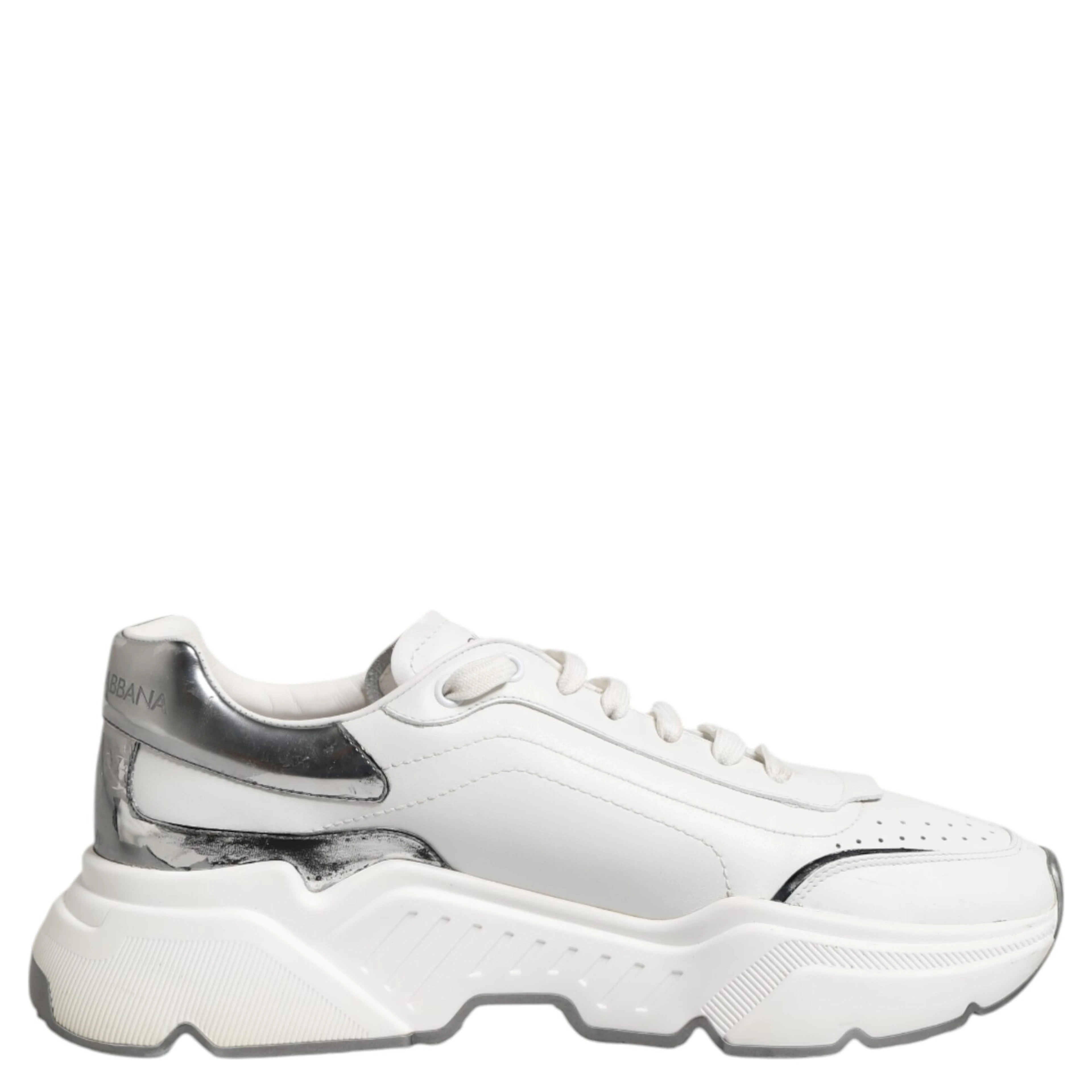 White Daymaster Leather Low Top Sneakers Shoes