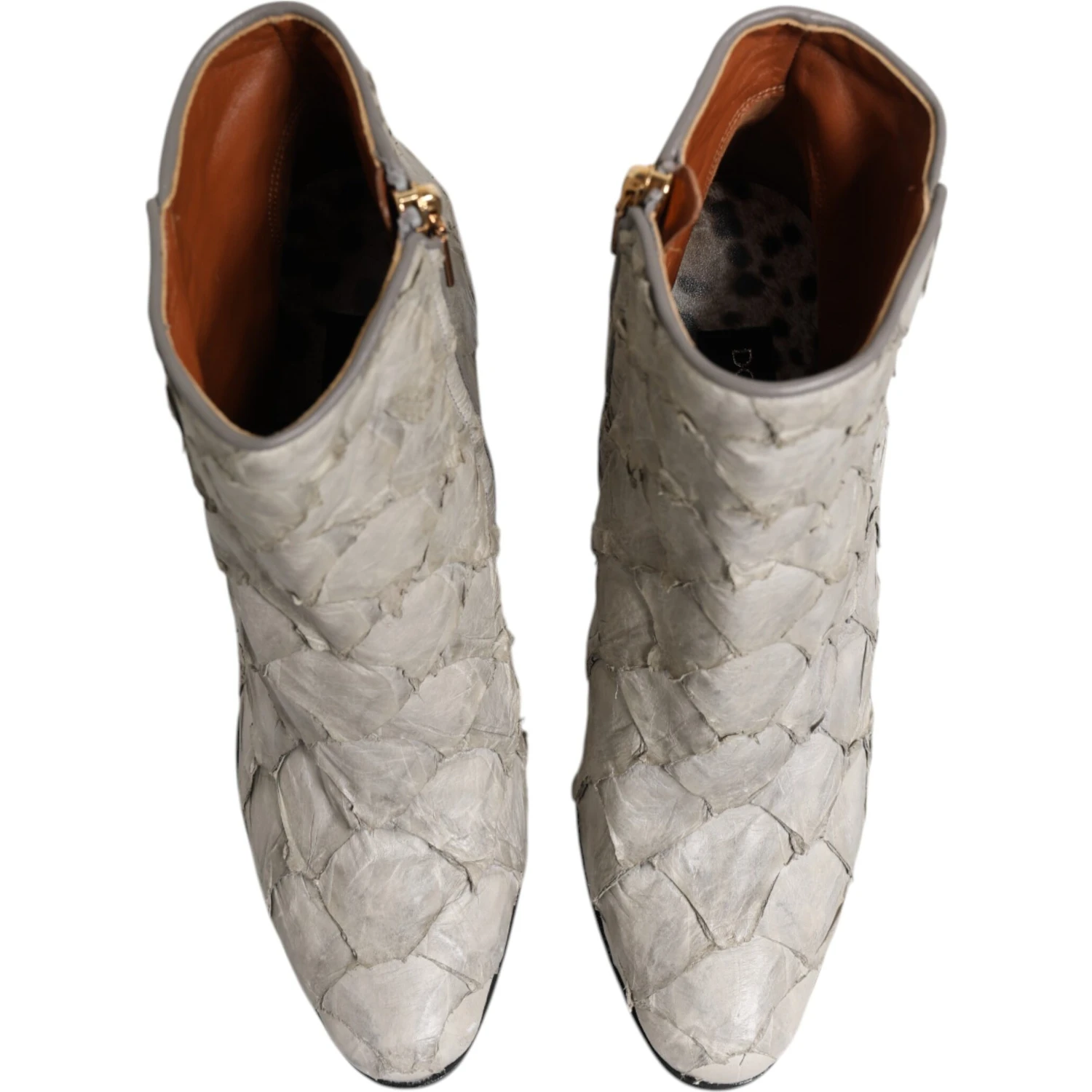 Off White Leather Heels Ankle Boots Shoes
