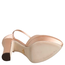 Pink Block Heels Ankle Strap Sandals Shoes