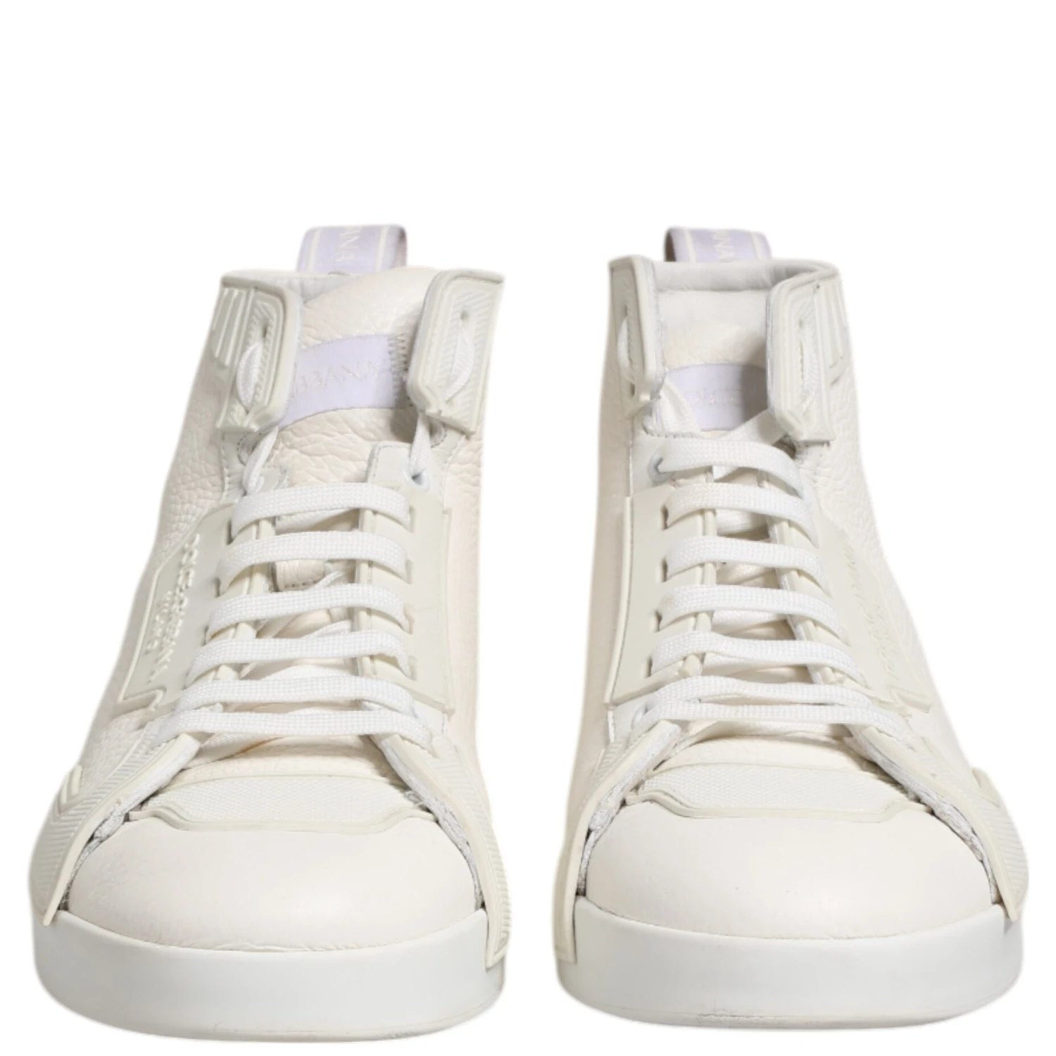 White Leather Mid Top Sneakers Shoes
