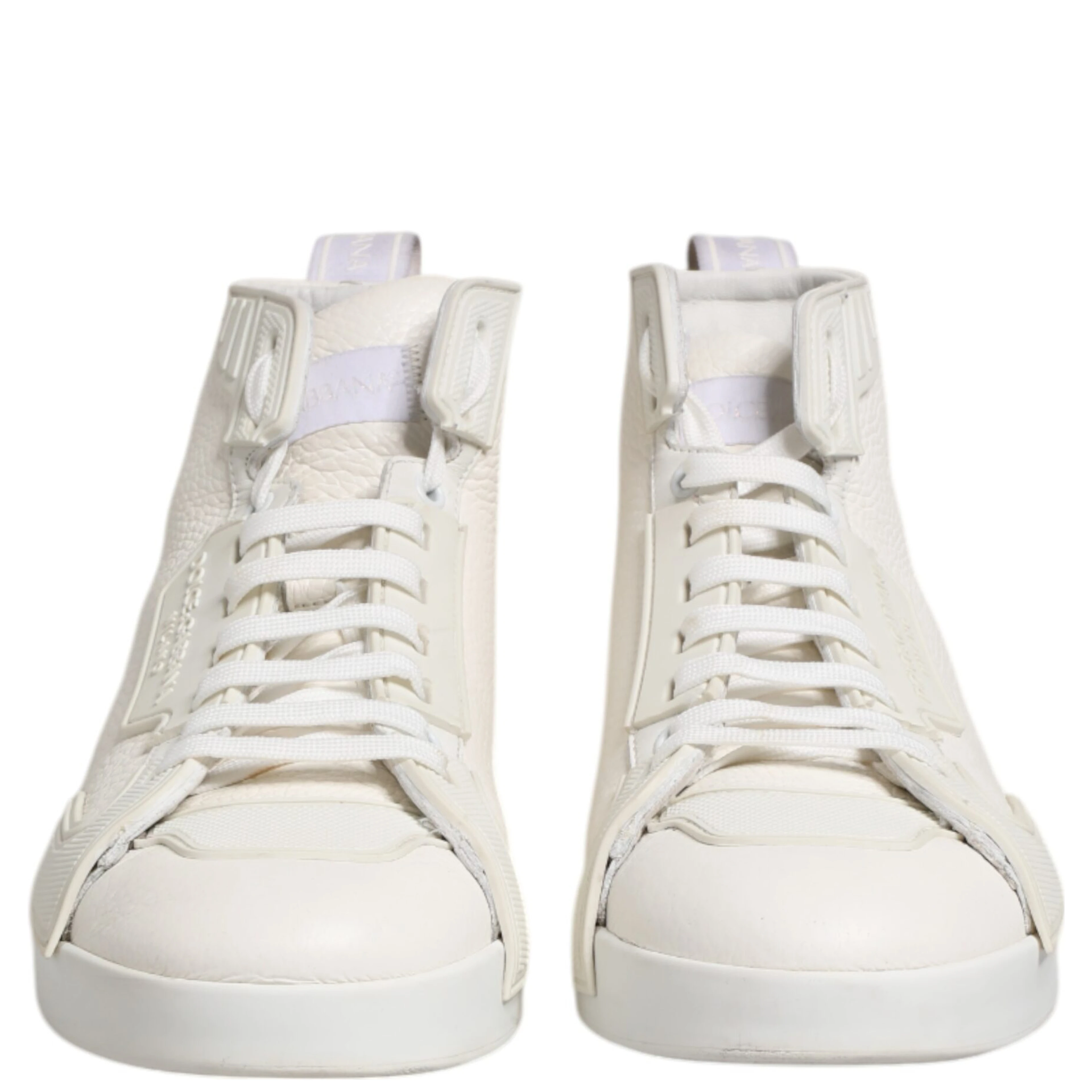 White Leather Mid Top Sneakers Shoes