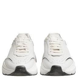 White Daymaster Leather Low Top Sneakers Shoes