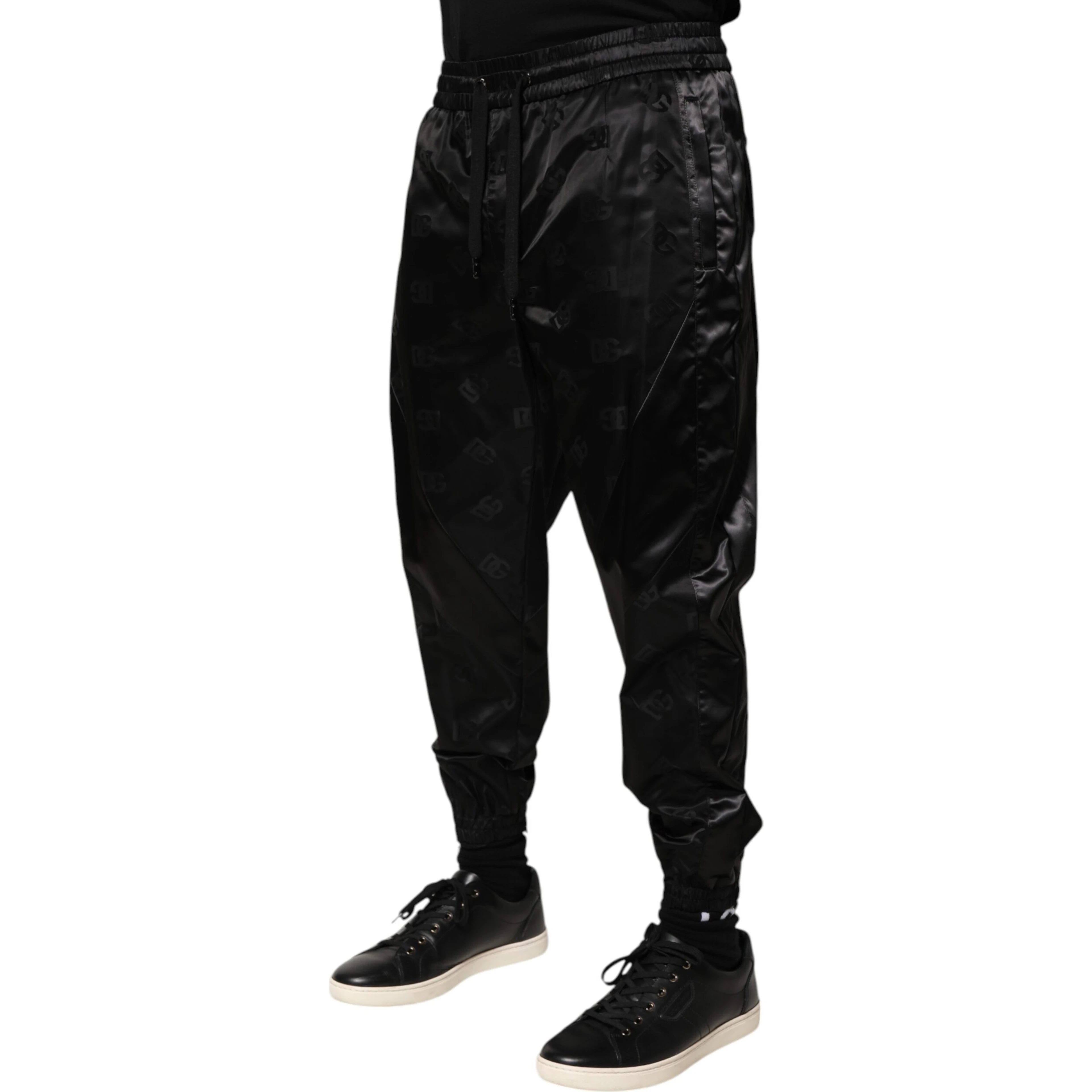 Black Logo DG Print Men Jogger Sweatpants Pants