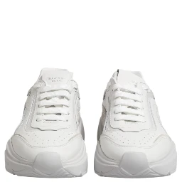 White Leather Daymaster Low Top Sneakers Shoes
