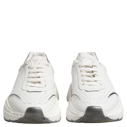 White Daymaster Leather Low Top Sneakers Shoes