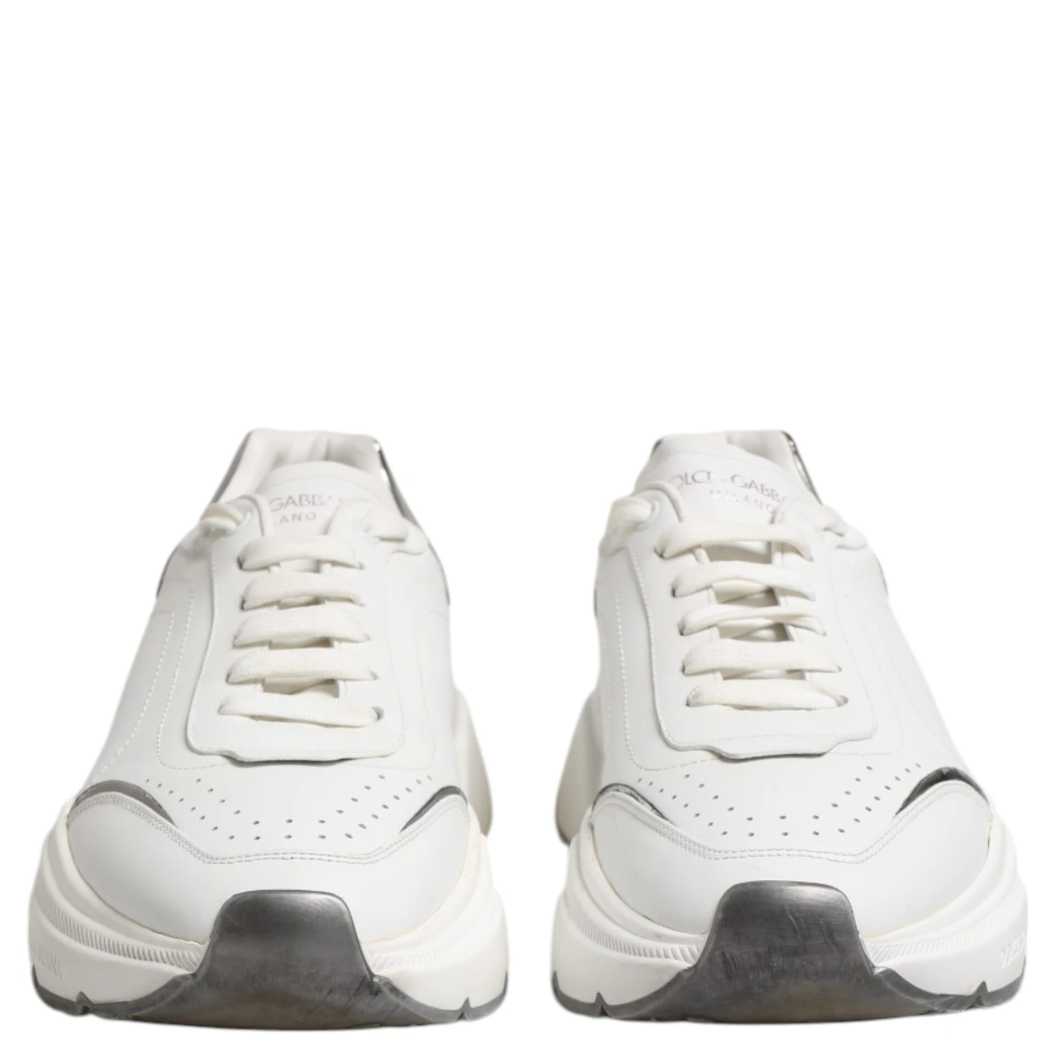White Daymaster Leather Low Top Sneakers Shoes