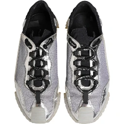 Black Silver NS1 Men Low Top Sneakers Shoes