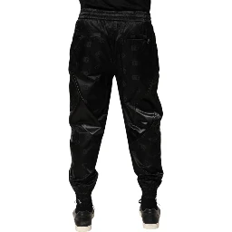 Black Logo DG Print Men Jogger Sweatpants Pants