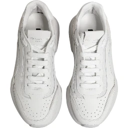 White Leather Daymaster Low Top Sneakers Shoes