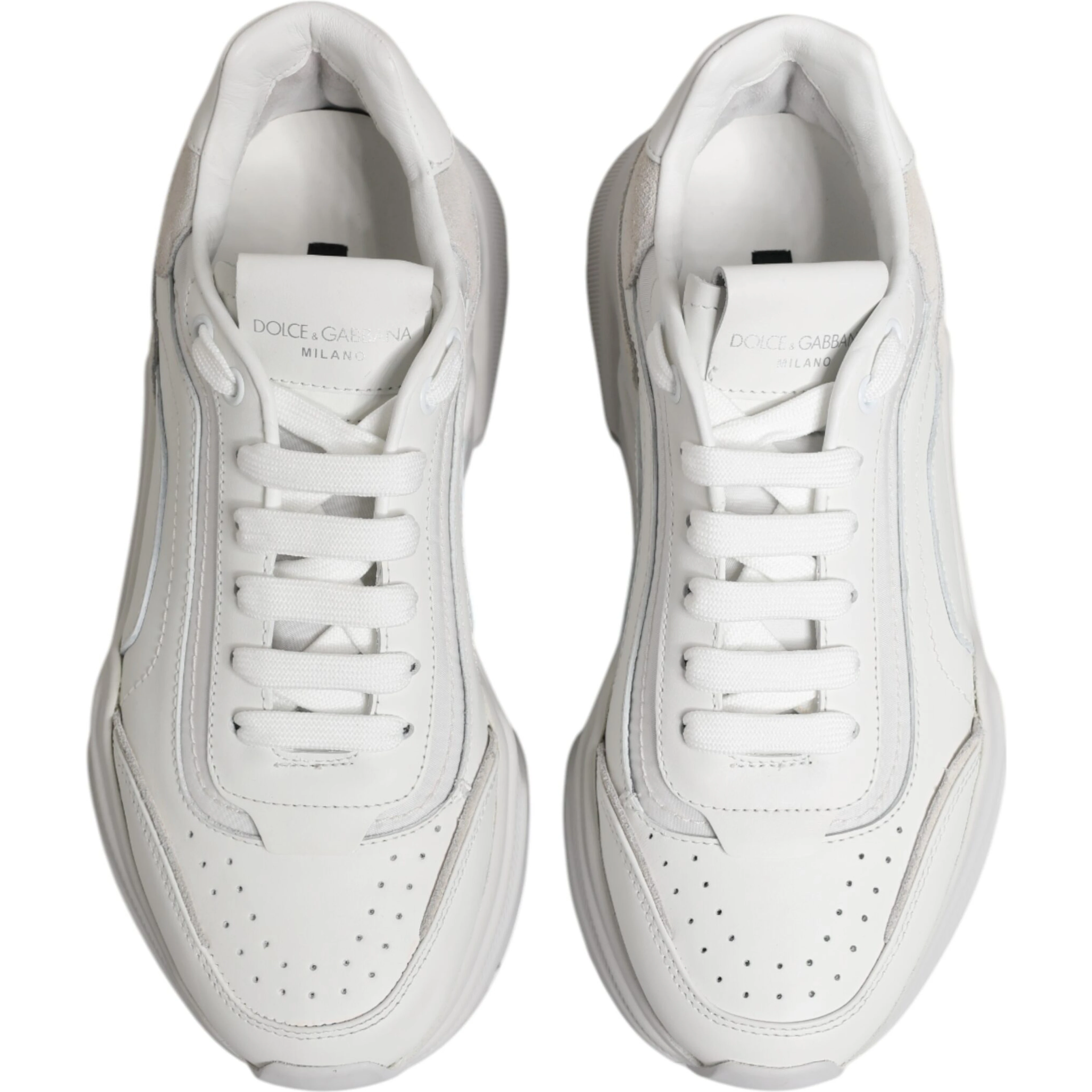 White Leather Daymaster Low Top Sneakers Shoes