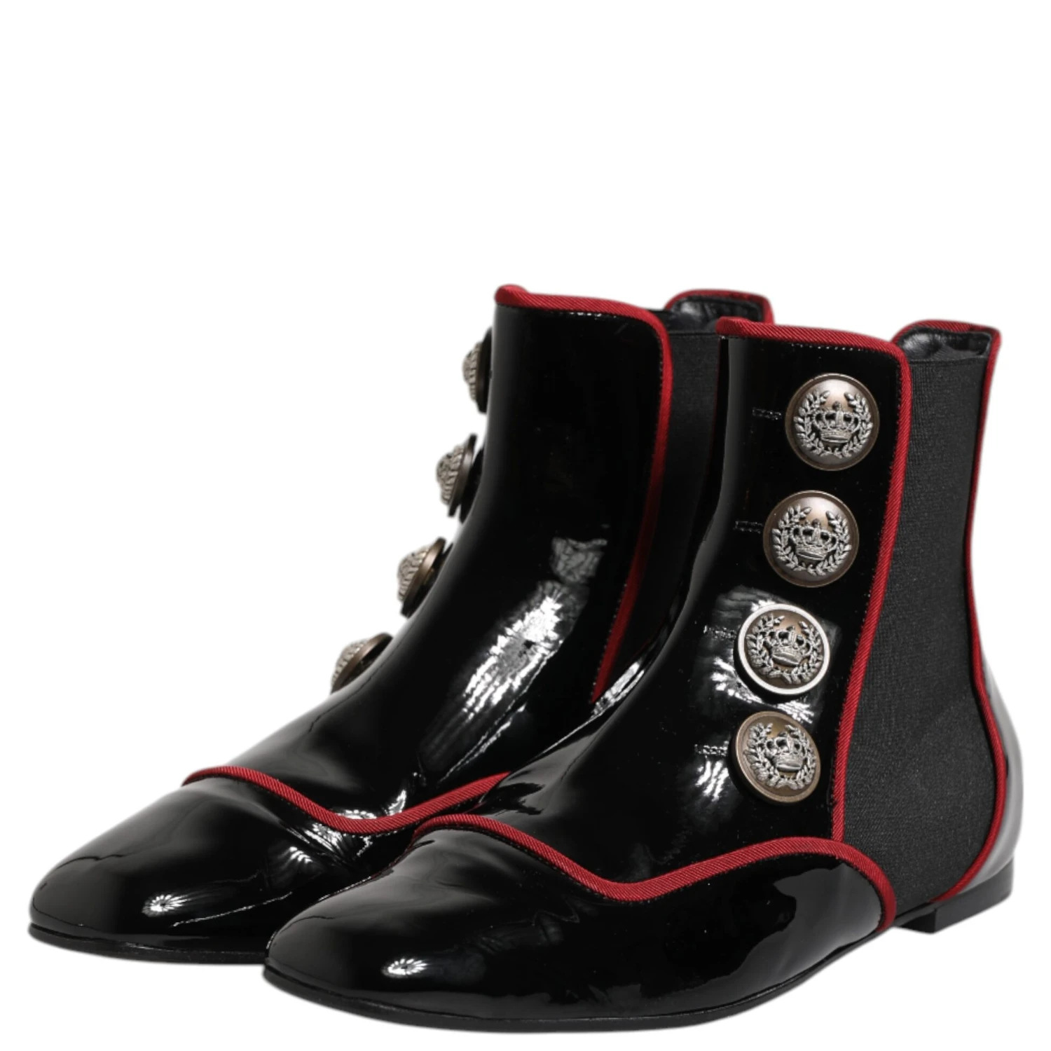 Black Jackie Buttoned Chelsea Boots Shoes