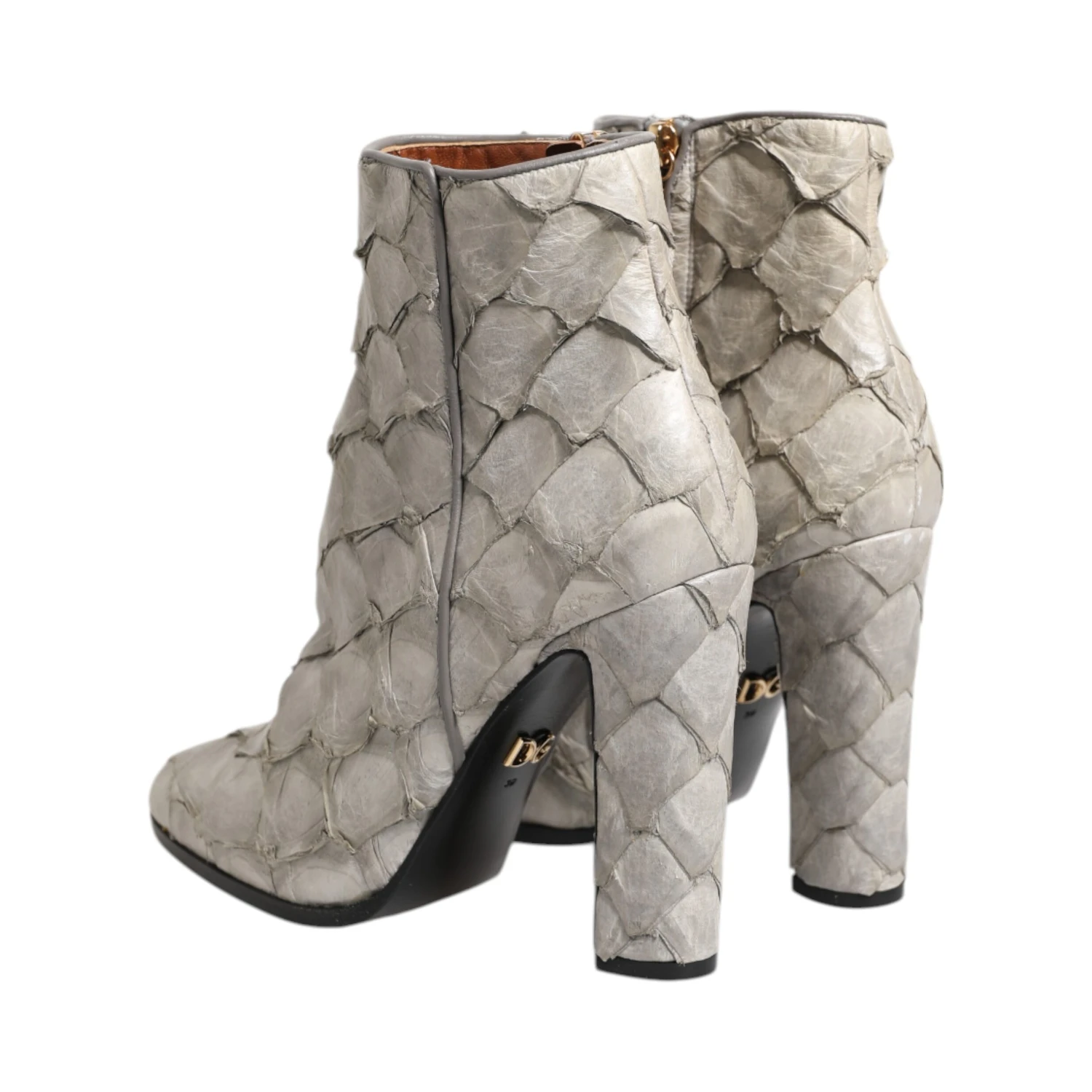 Off White Leather Heels Ankle Boots Shoes