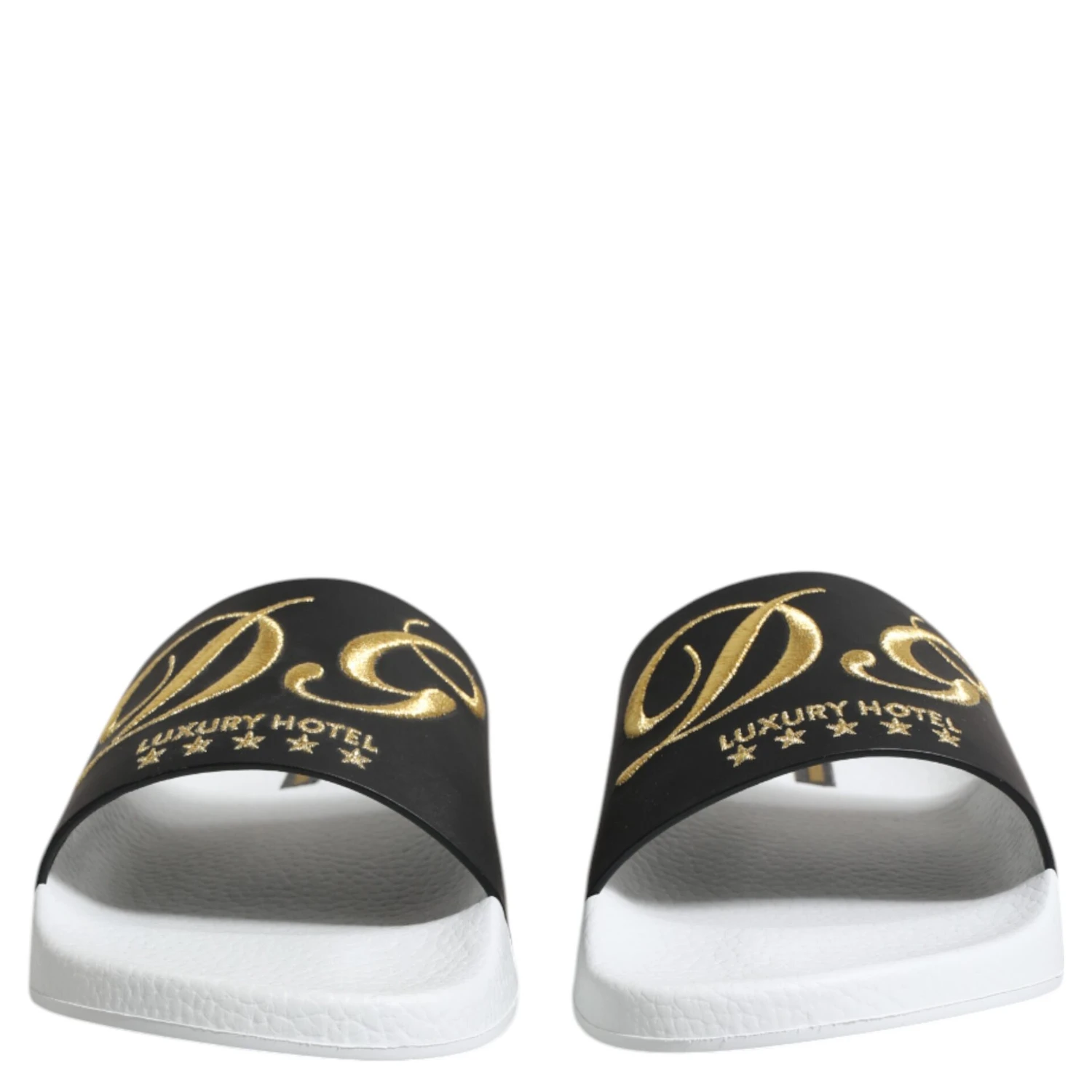 White Black Leather Sandals Beachwear Shoes