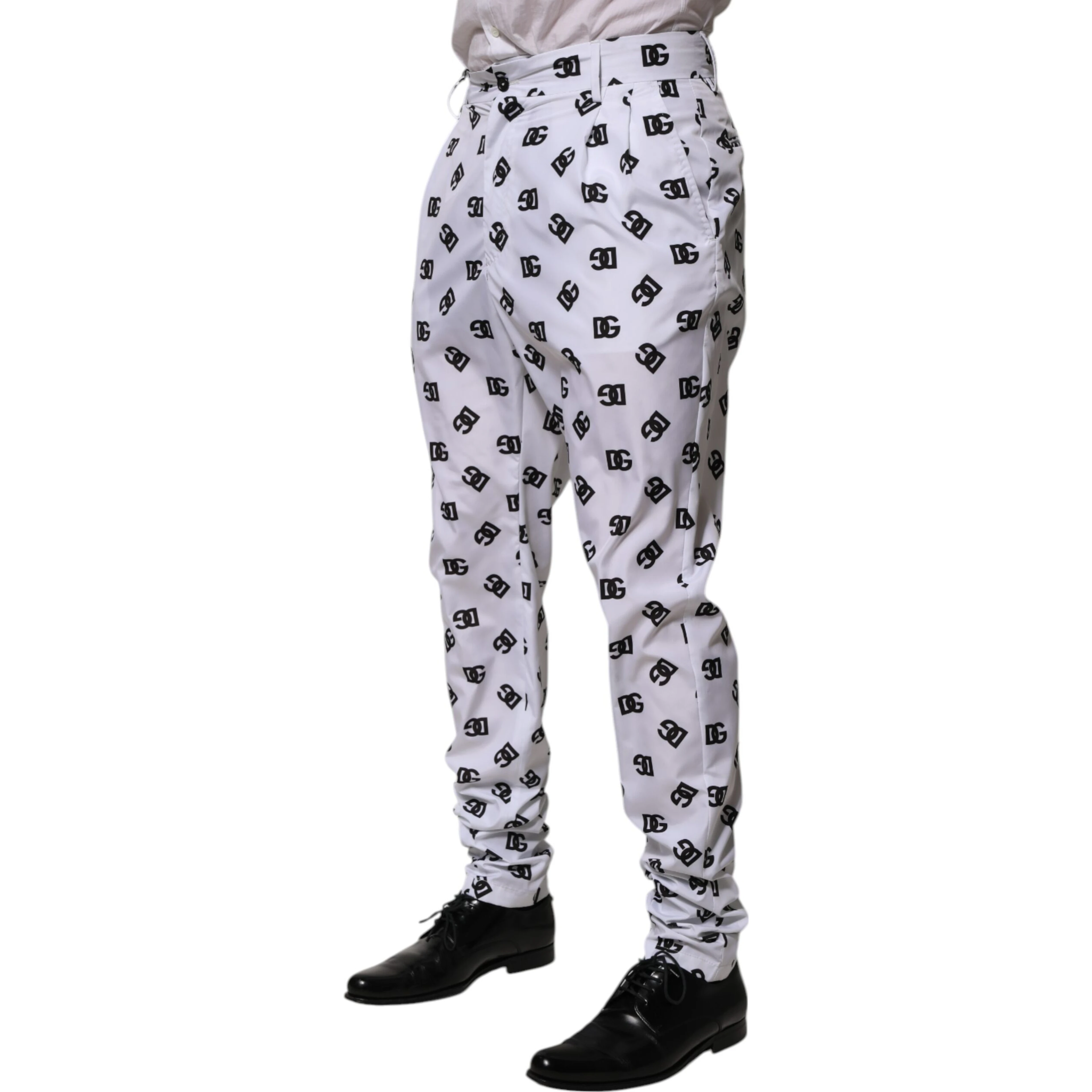 White Logo Cotton Skinny Denim Trouser Pants