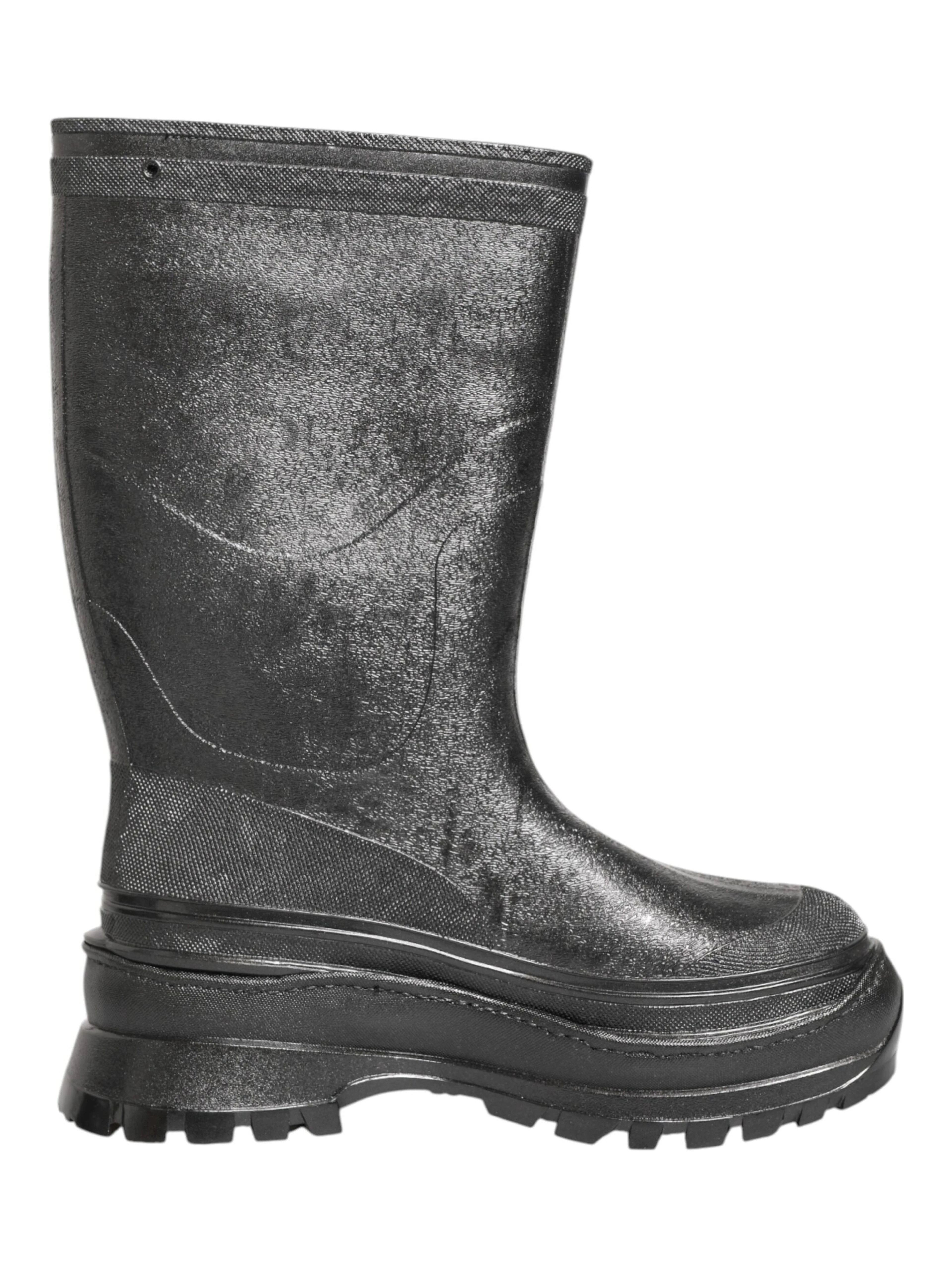 Metallic Gray Pull On Rain Boots Shoes
