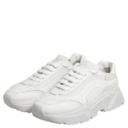 White Leather Daymaster Low Top Sneakers Shoes