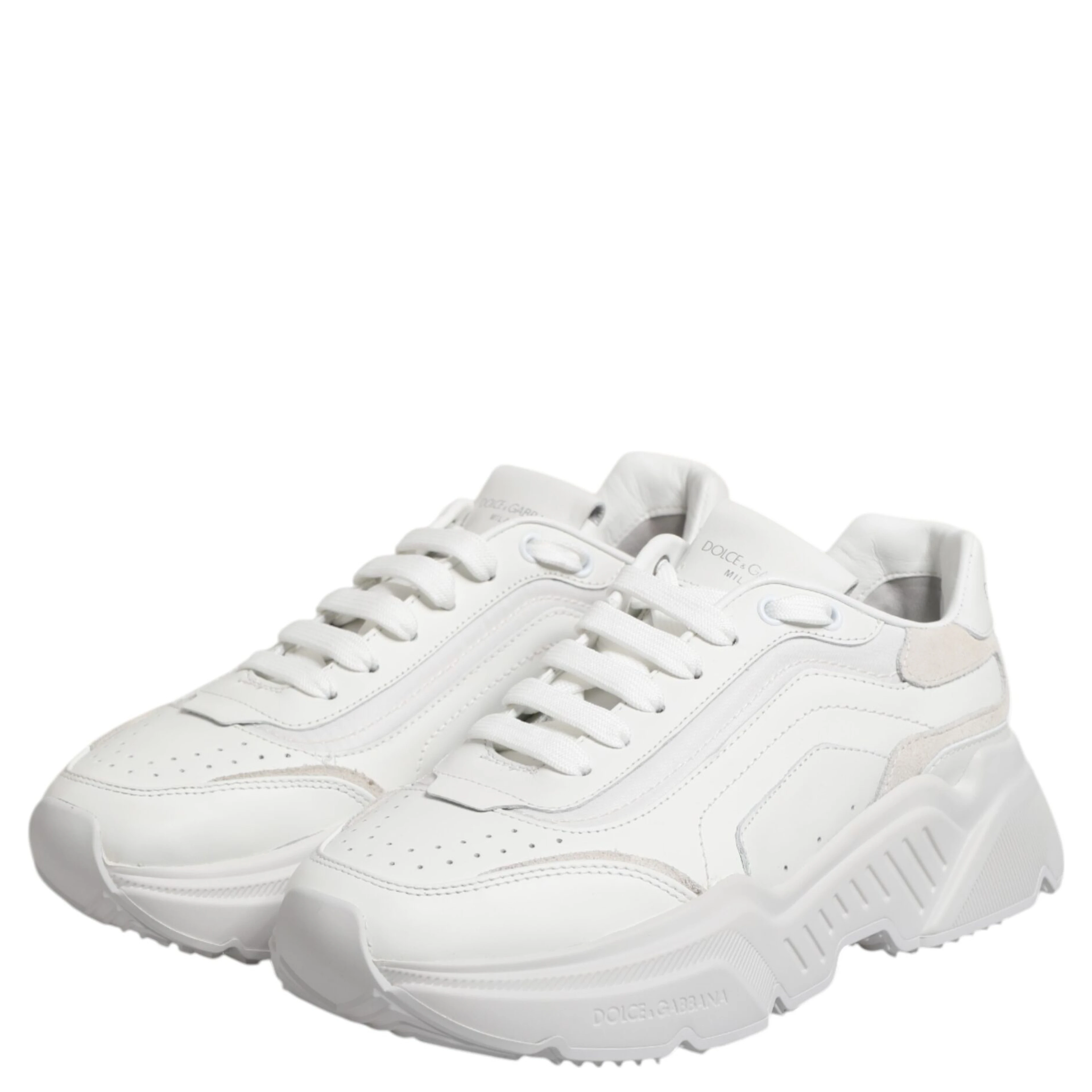 White Leather Daymaster Low Top Sneakers Shoes