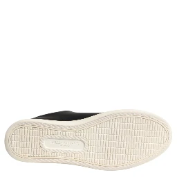 Black Leather Sacred Heart Sneakers Shoes