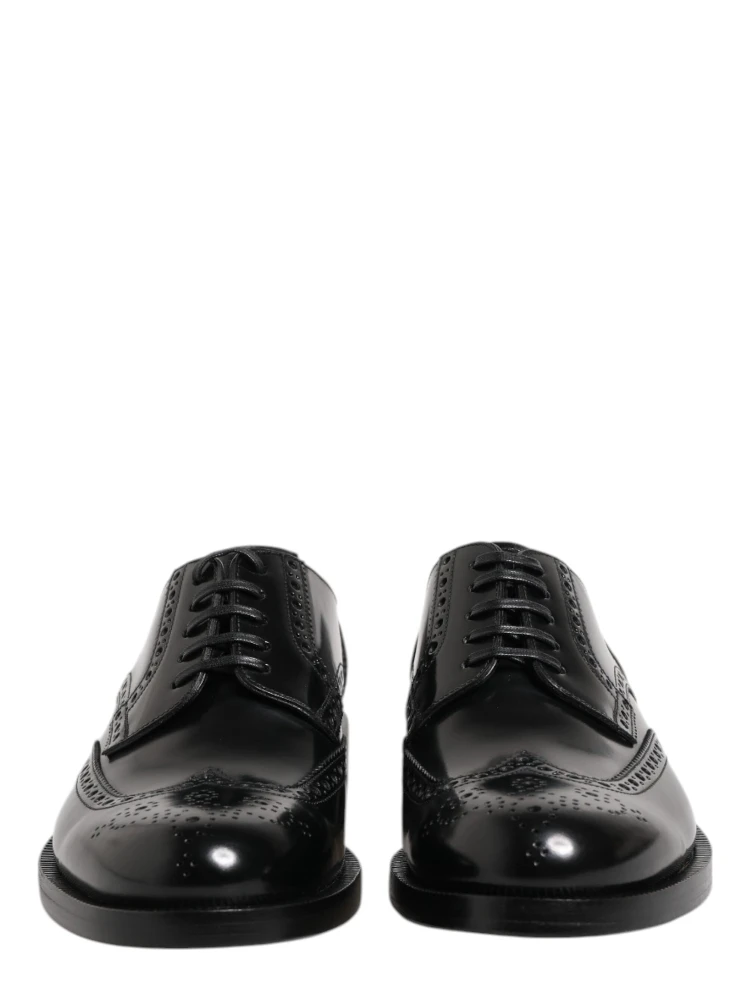 Black Leather Derby Wingtip Formal Shoes alternative