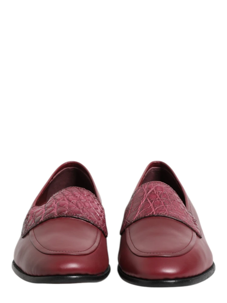 Burgundy Leather Formal Slip On Shoes alternative