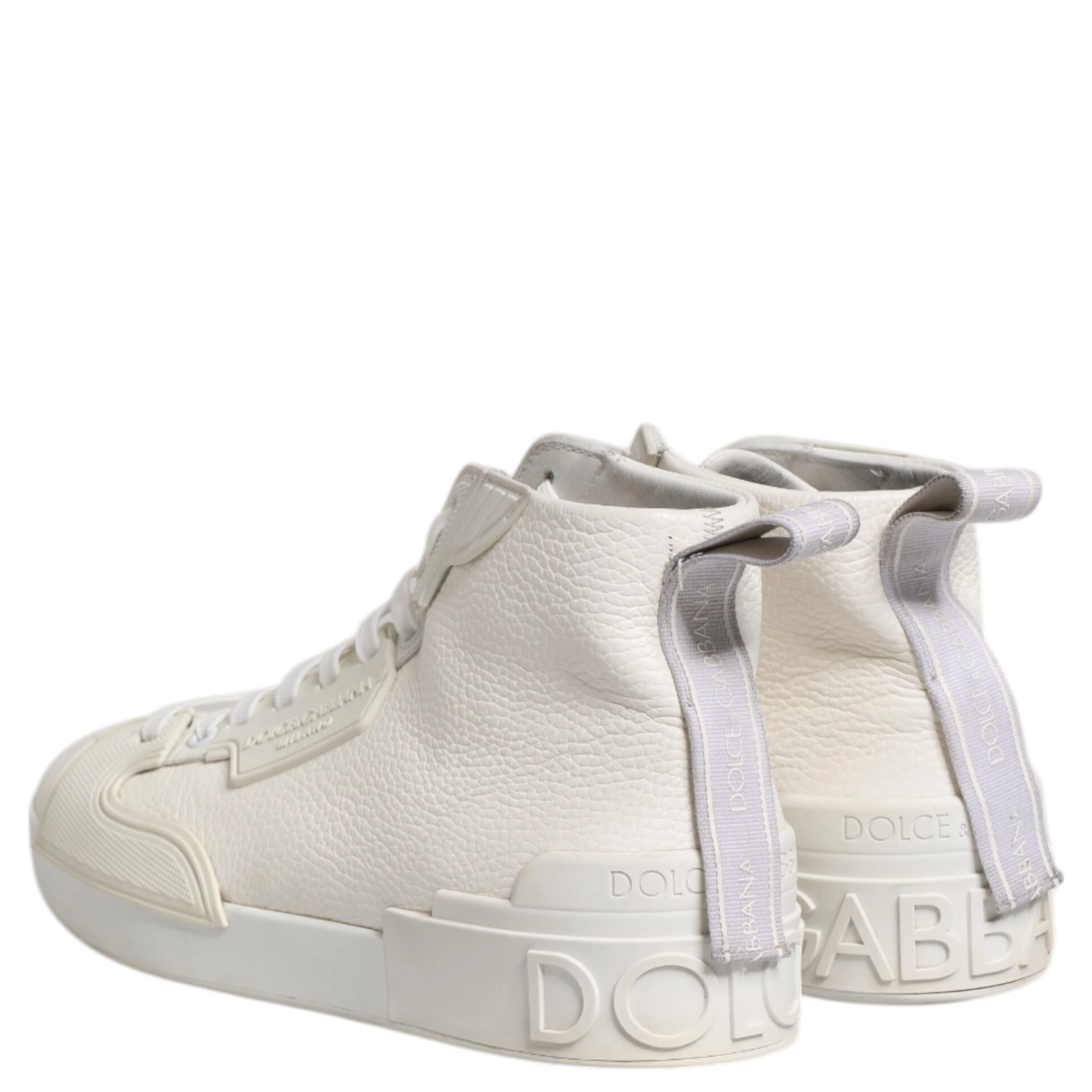 White Leather Mid Top Sneakers Shoes