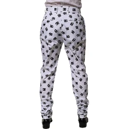 White Logo Cotton Skinny Denim Trouser Pants