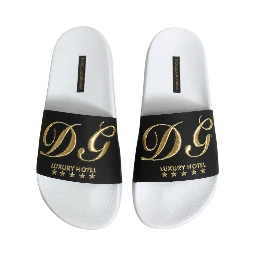 White Black Leather Sandals Beachwear Shoes