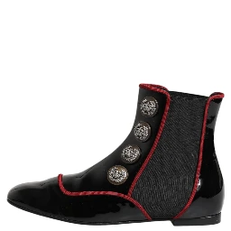 Black Jackie Buttoned Chelsea Boots Shoes
