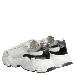 White Daymaster Leather Low Top Sneakers Shoes