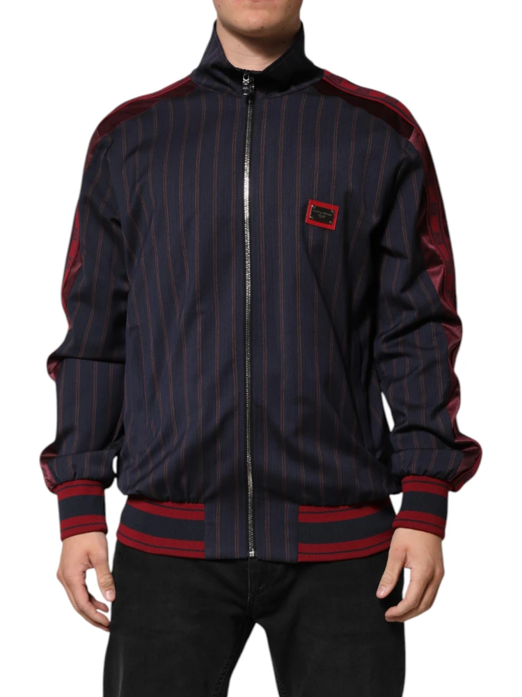 Blue Red Striped Logo Plaque Full Zip Jacket alternative