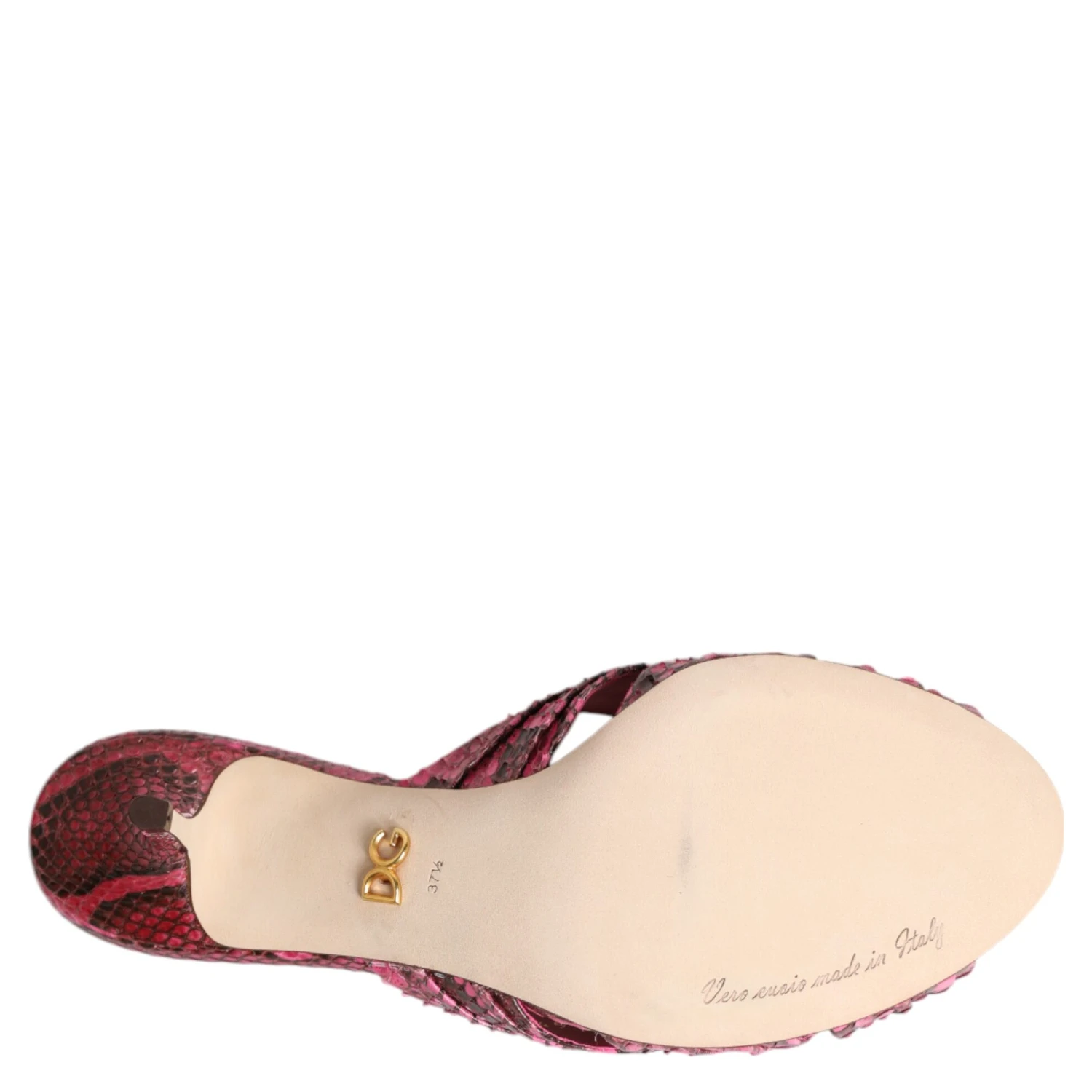 Pink Leather Heels Slides Sandals Shoes