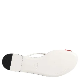 Red White KEIRA Flower Leather Sandals Shoes
