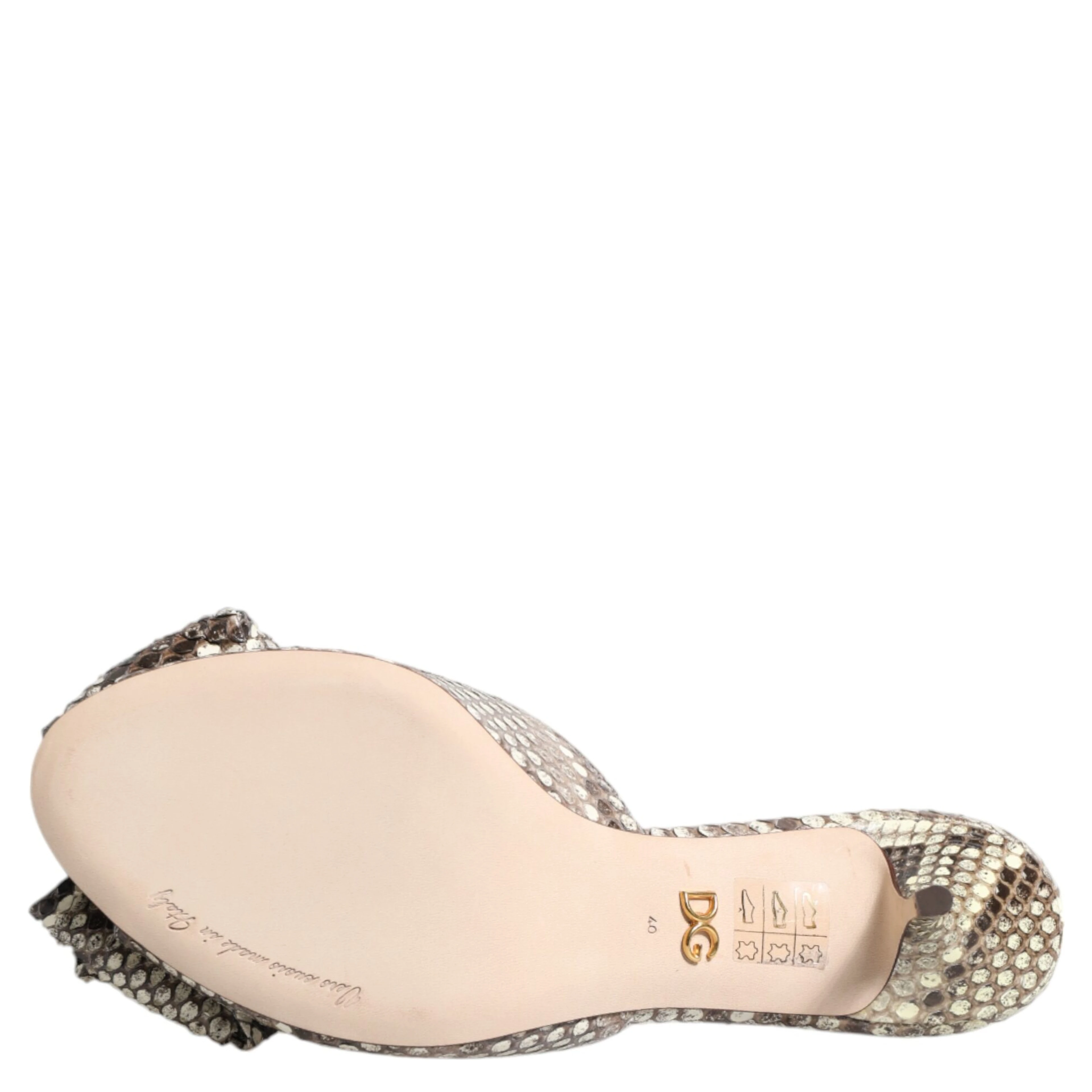 Multicolor Keira Bow Leather Peep Toe Mules Shoes