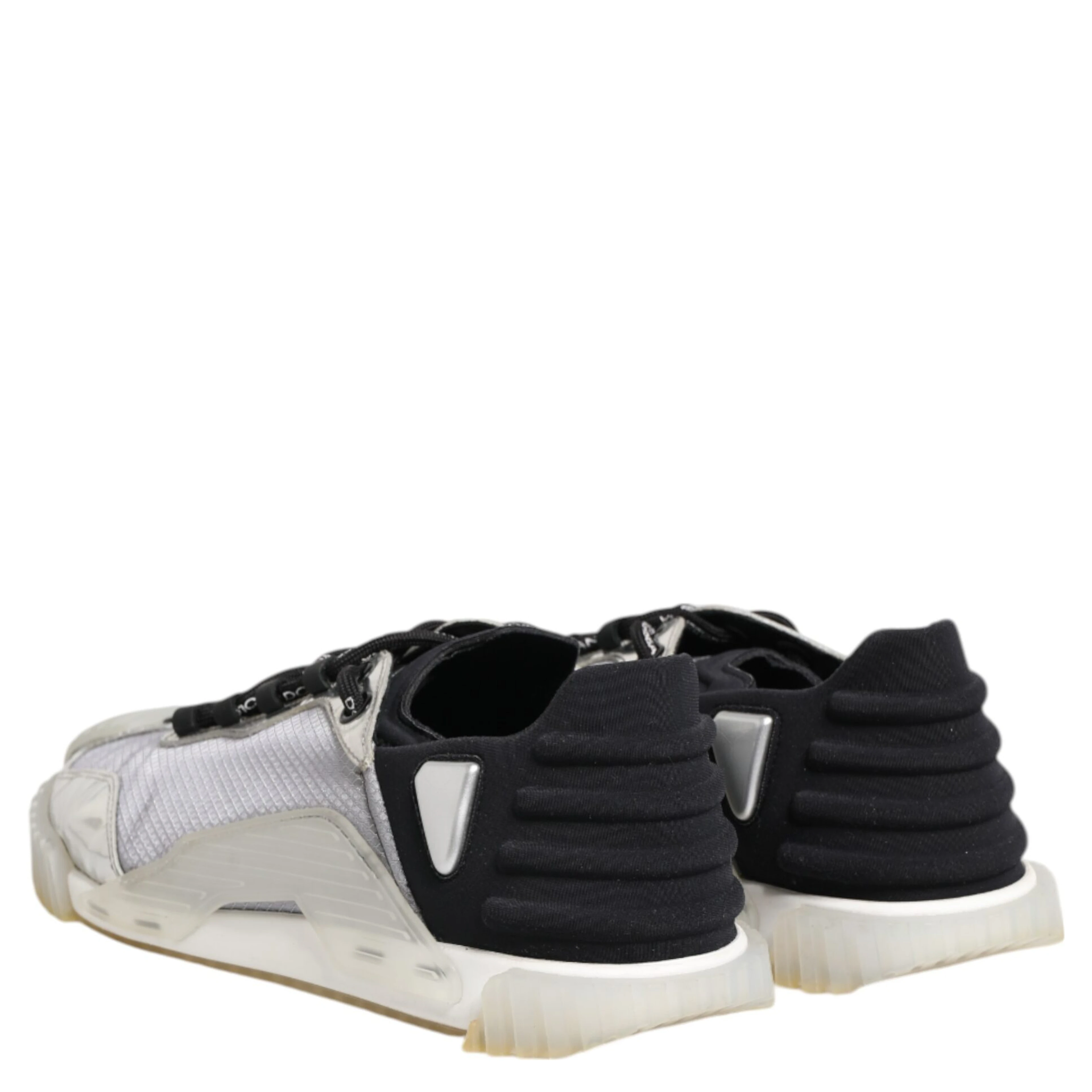 Black Silver NS1 Men Low Top Sneakers Shoes