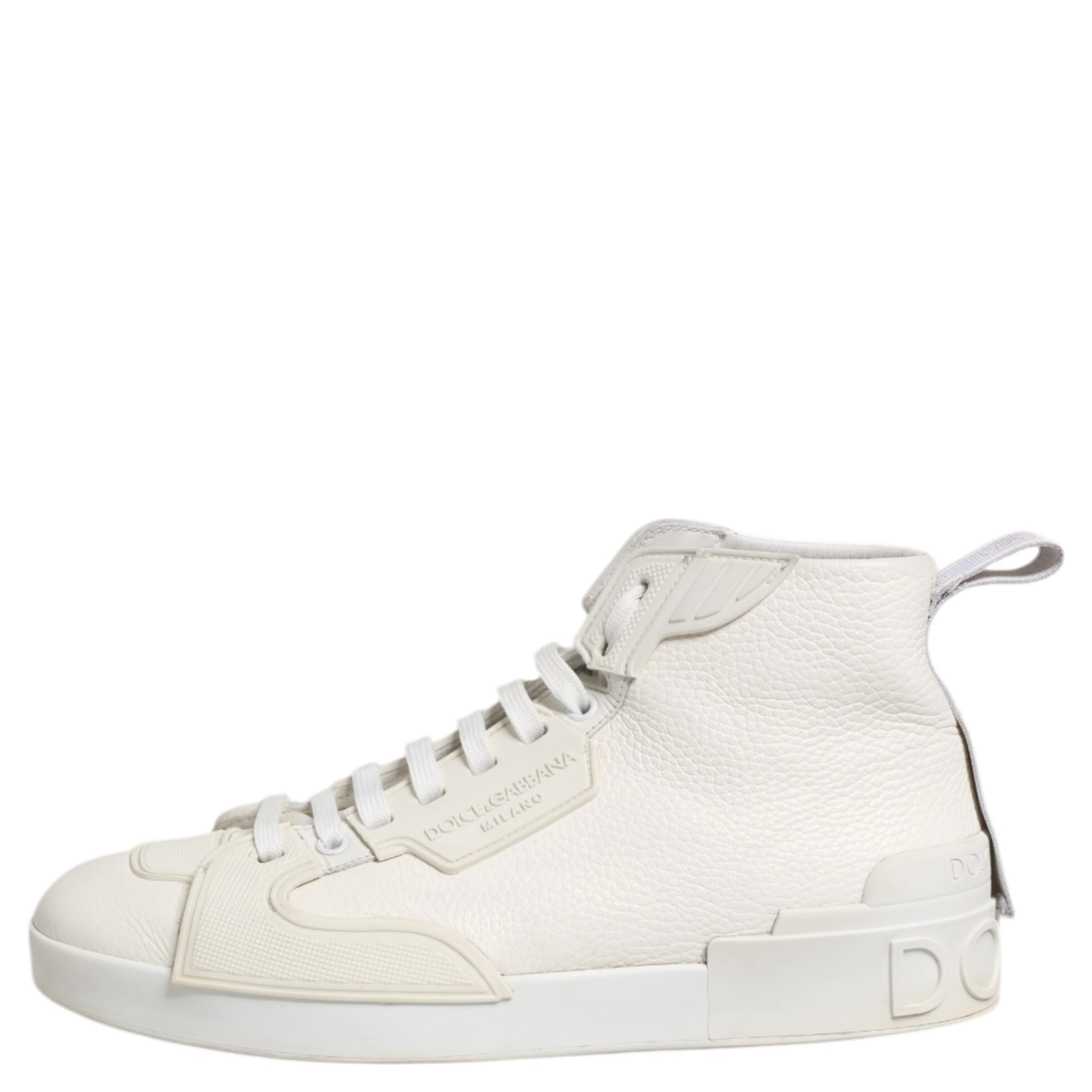 White Leather Mid Top Sneakers Shoes