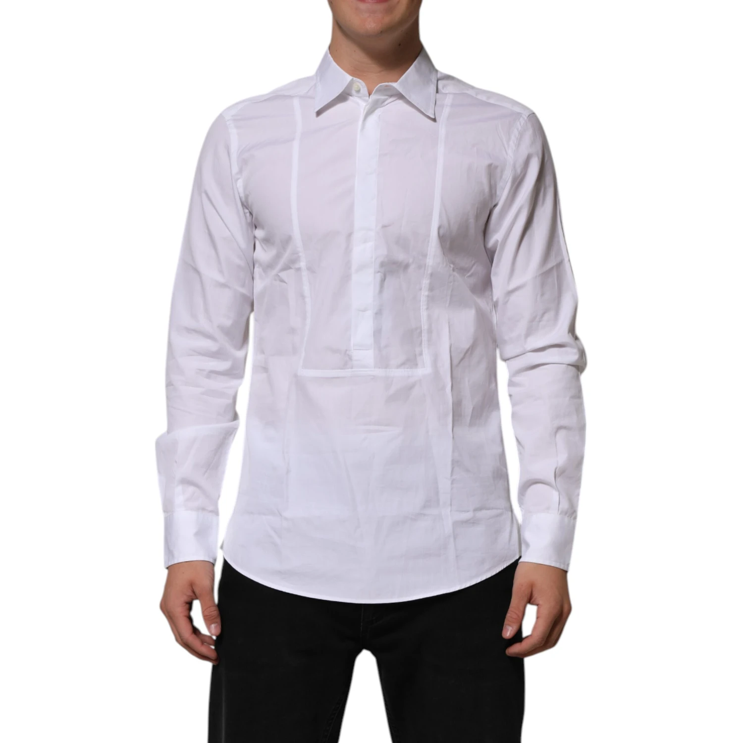 White Poplin Cotton Formal Men Dress Shirt
