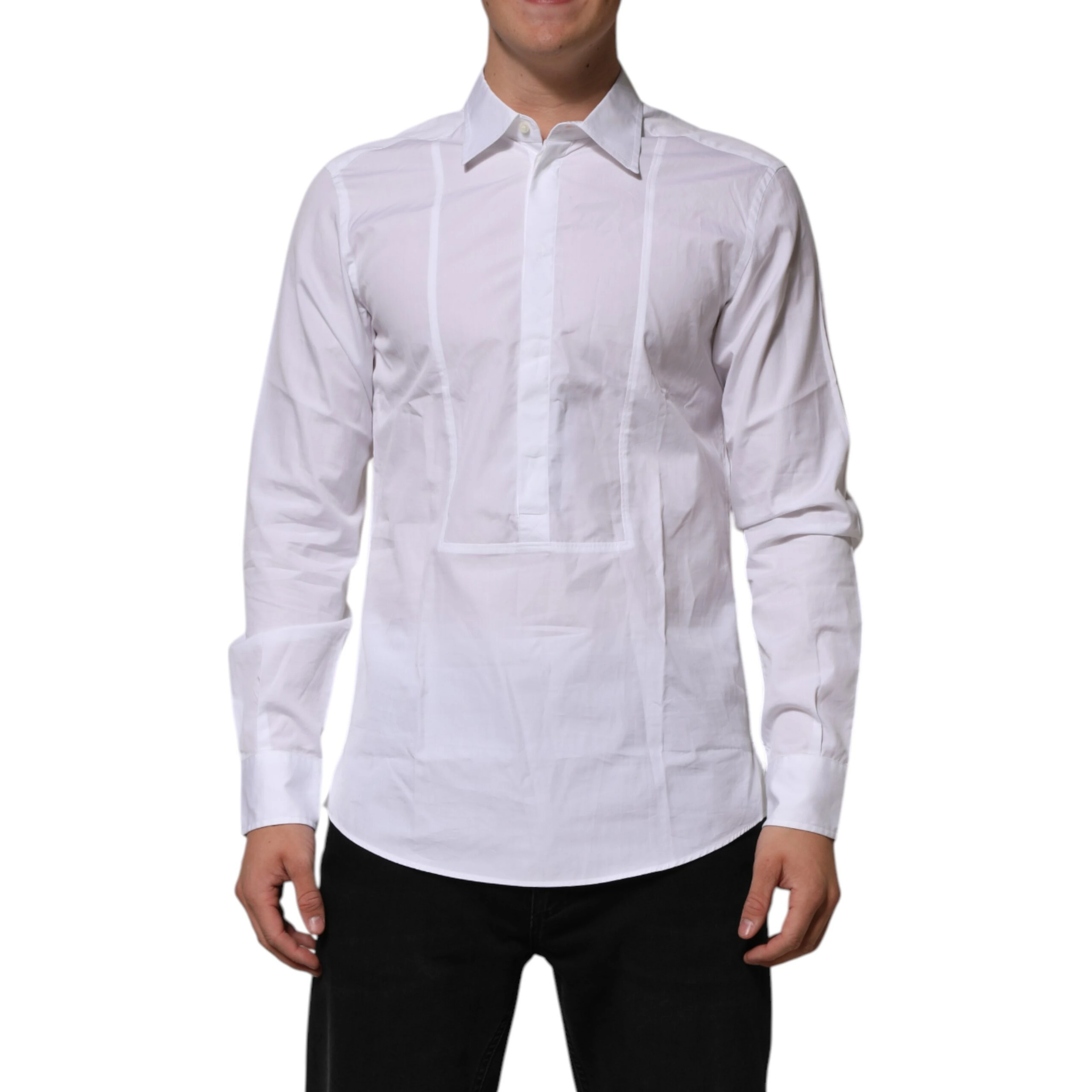 White Poplin Cotton Formal Men Dress Shirt