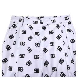 White Logo Cotton Skinny Denim Trouser Pants