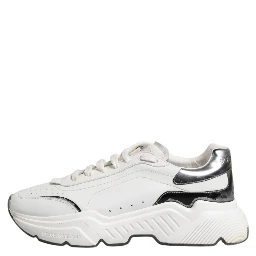 White Daymaster Leather Low Top Sneakers Shoes