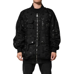 Black Cargo Windbraker Logo Mania Jacket