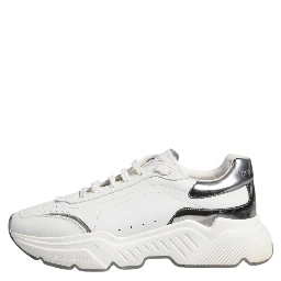 White Daymaster Leather Low Top Sneakers Shoes