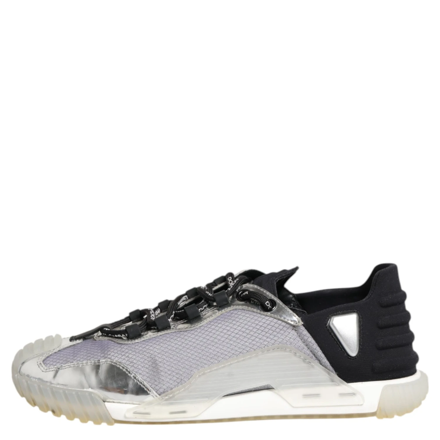 Black Silver NS1 Men Low Top Sneakers Shoes