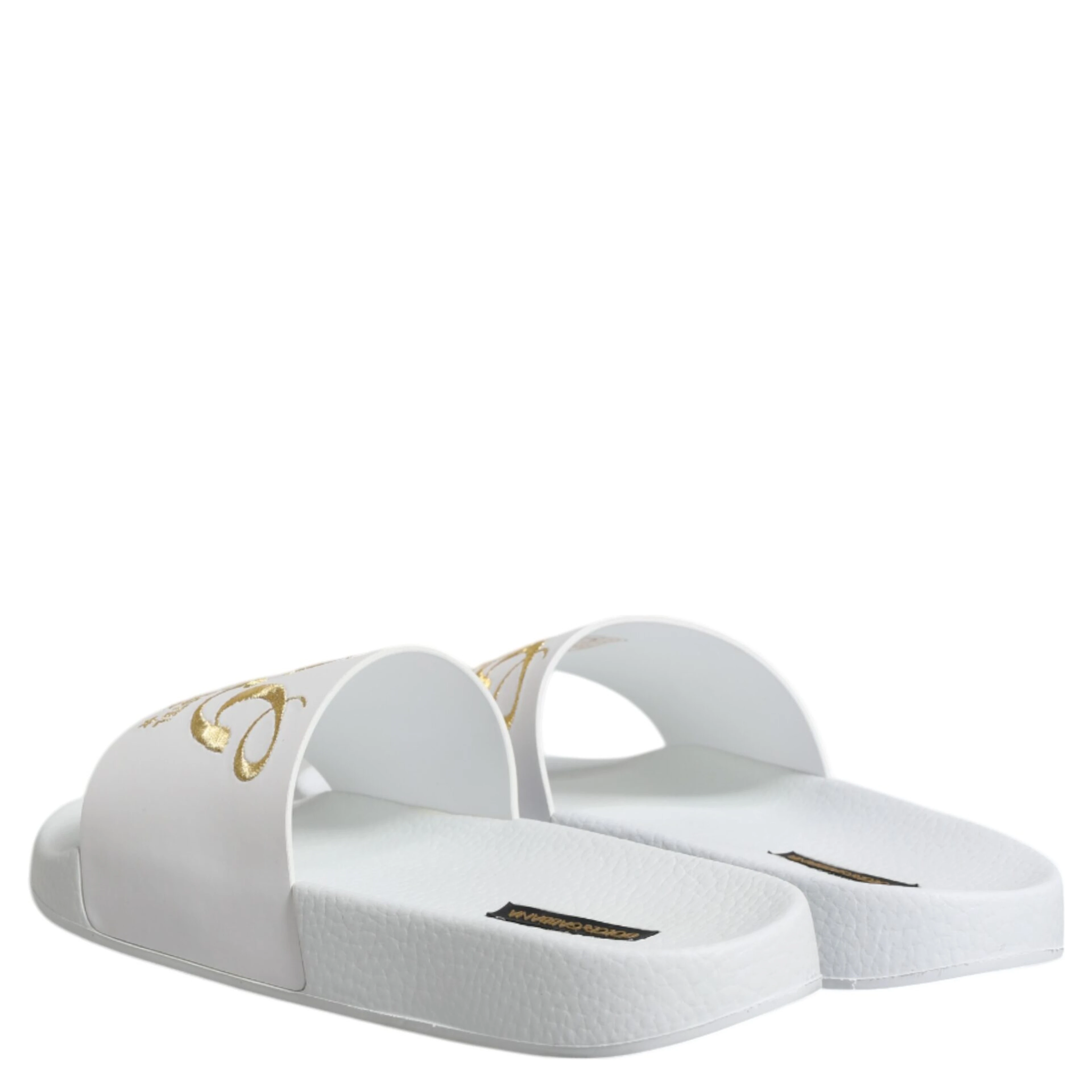 White Leather Slides Sandals Beachwear Shoes