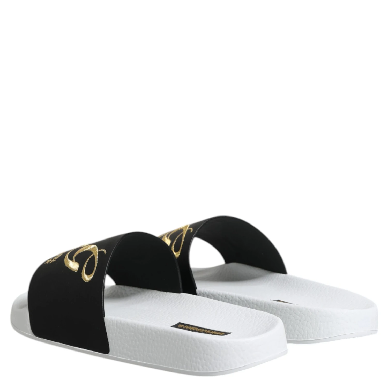 White Black Leather Sandals Beachwear Shoes
