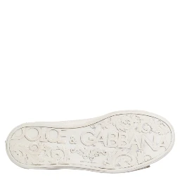White Leather Mid Top Sneakers Shoes