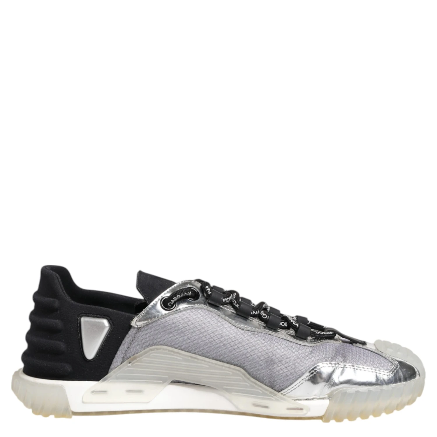 Black Silver NS1 Men Low Top Sneakers Shoes