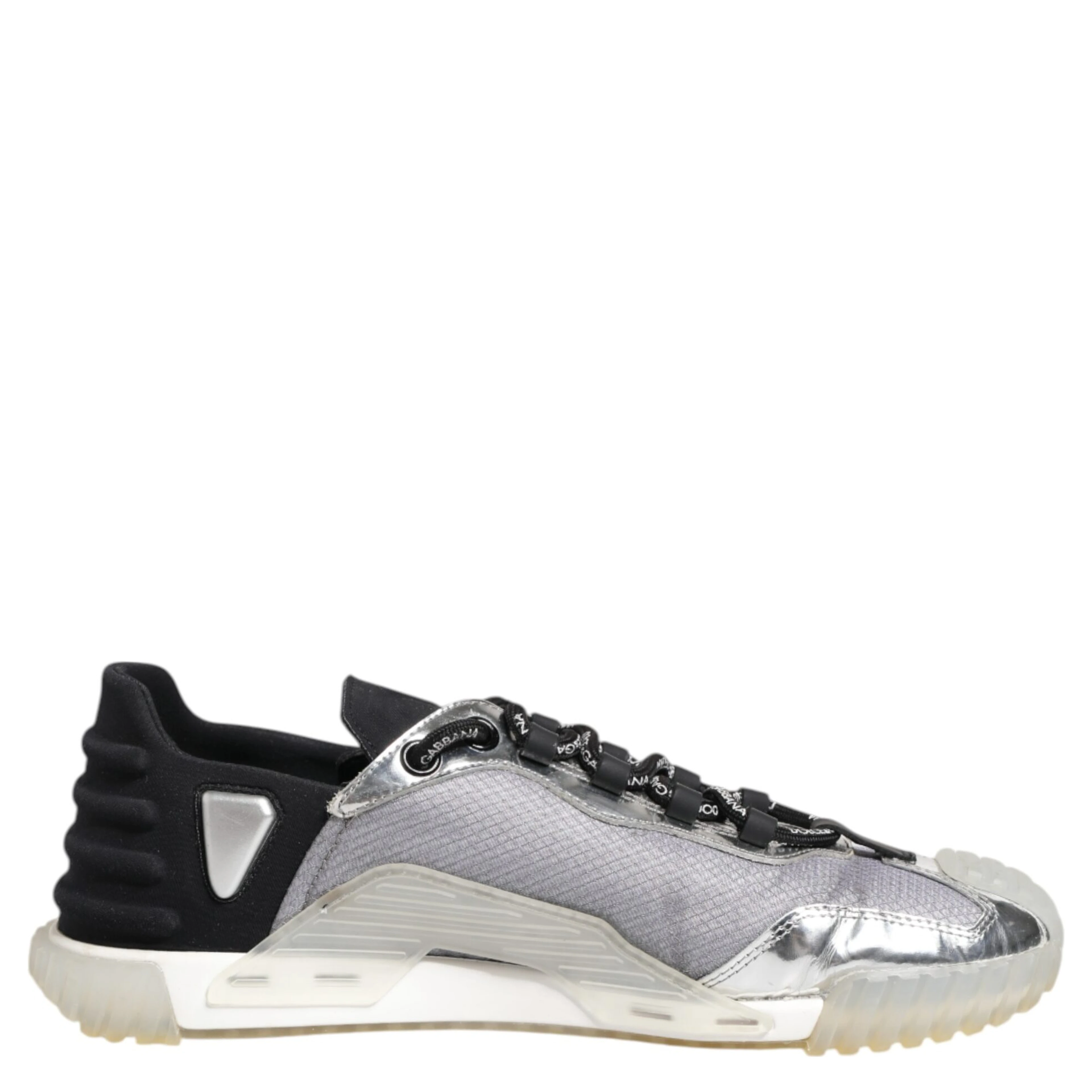 Black Silver NS1 Men Low Top Sneakers Shoes