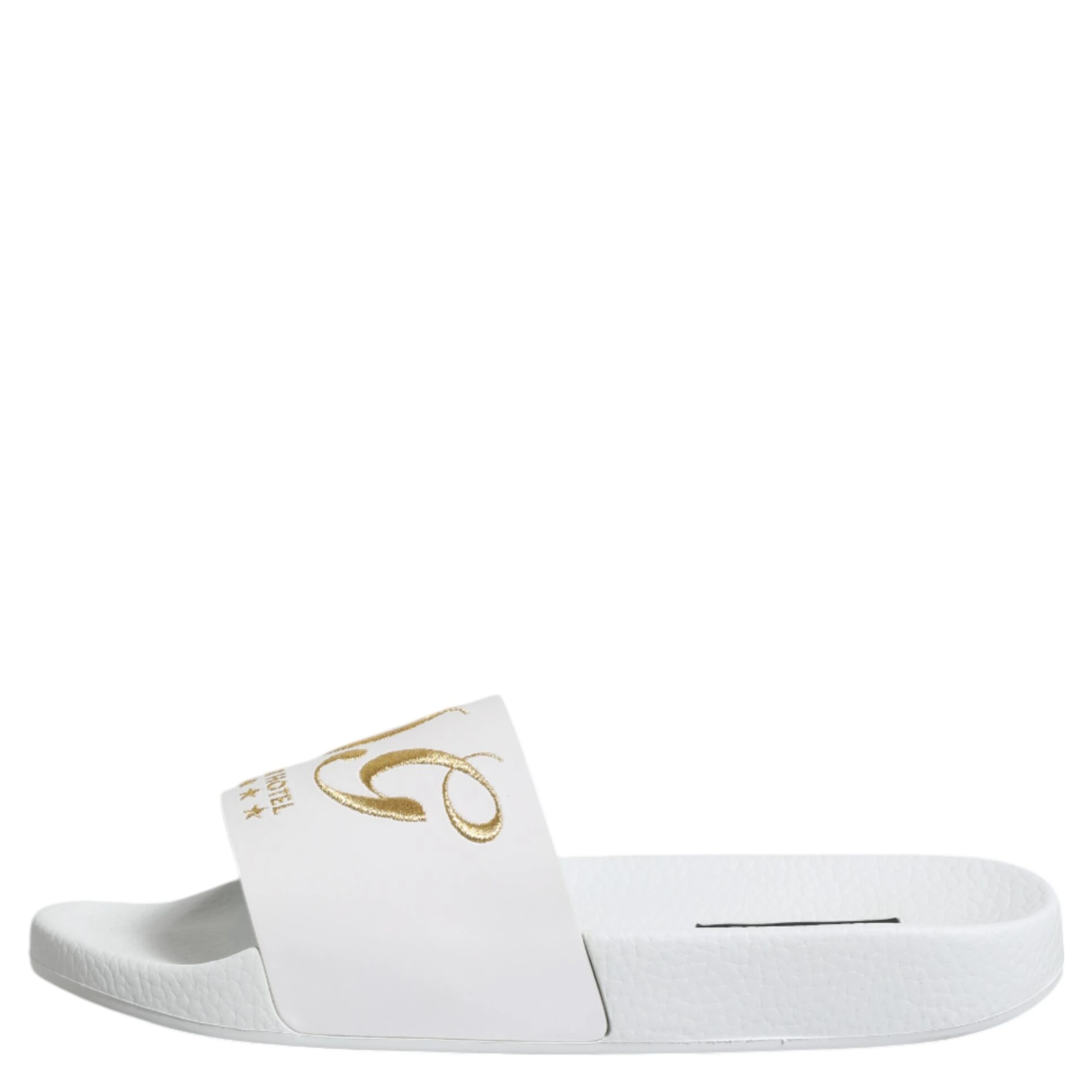White Leather Slides Sandals Beachwear Shoes